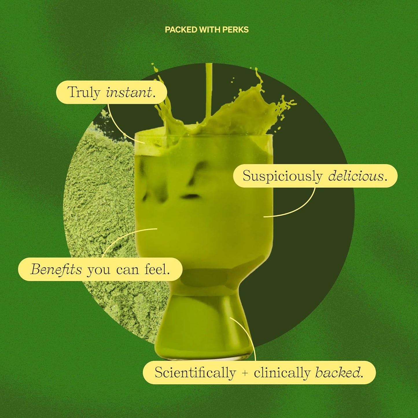 Clevr Blends Organic Honey Lavender Matcha SuperLatte, Instant Ceremonial Grade, Superfood Powder Blend, Oat Milk, Lion Mane, Reishi Mushroom, Coconut Cream, Ashwagandha, Serve Hot or Iced (14 Lattes)