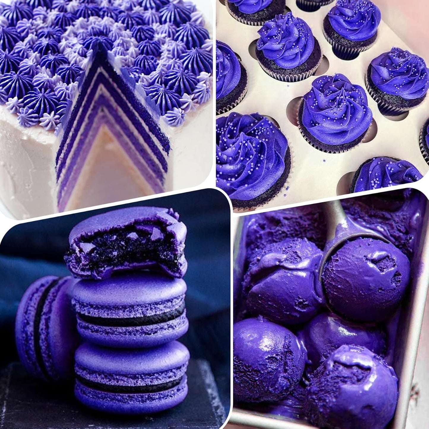 Food Coloring Gel - Vibrant Color Gel Food Coloring for Cake Decorating, Baking, Easter Egg, Icing - Tasteless Food Color Dye for Fondant, Cooking, Slime, Airbrush (Violet, 5.3oz)