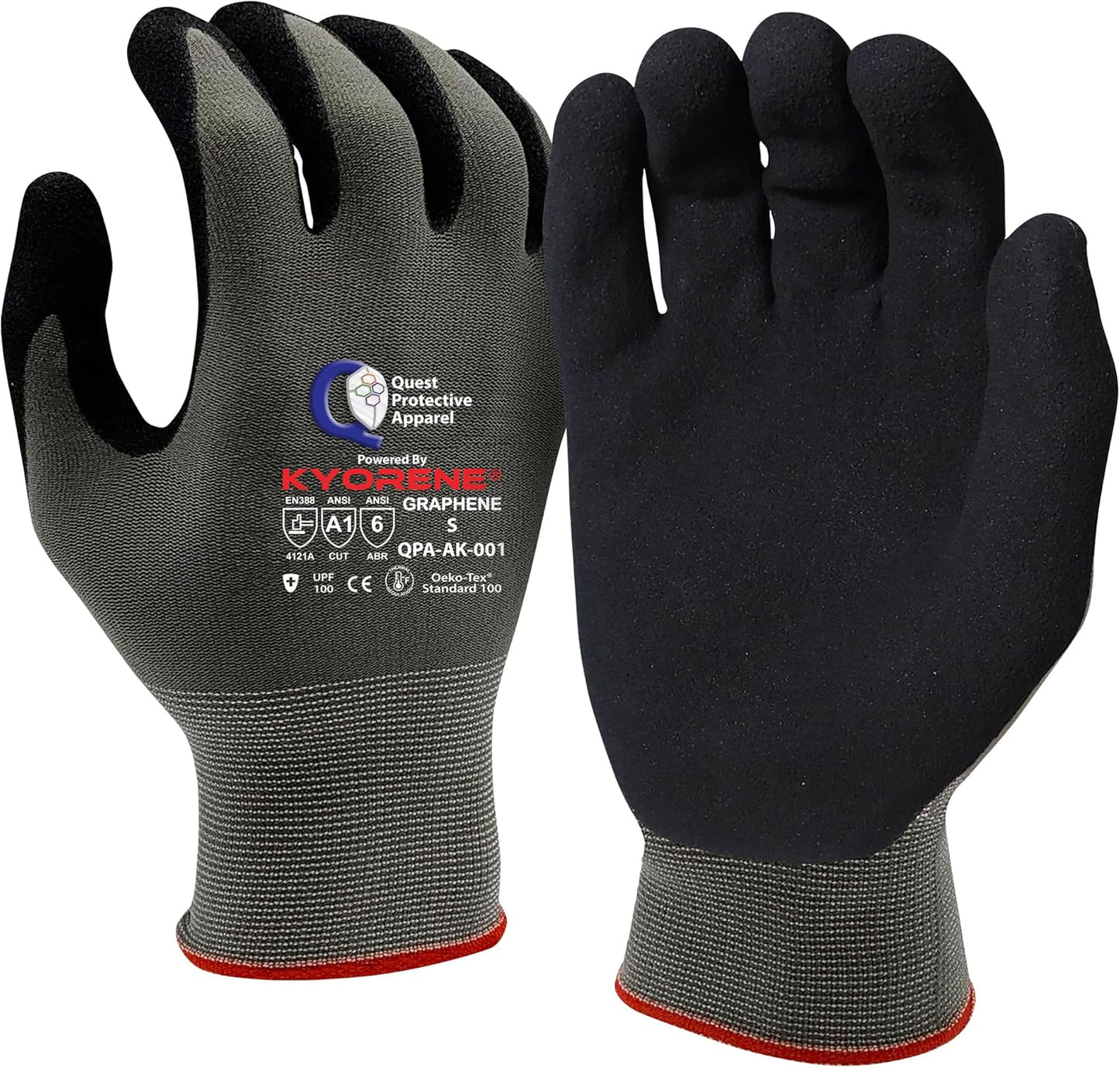 Quest Protective Apparel Cut Resistant Gloves - Puncture Resistant Cutting Gloves Work - Constructed with Graphene Technology