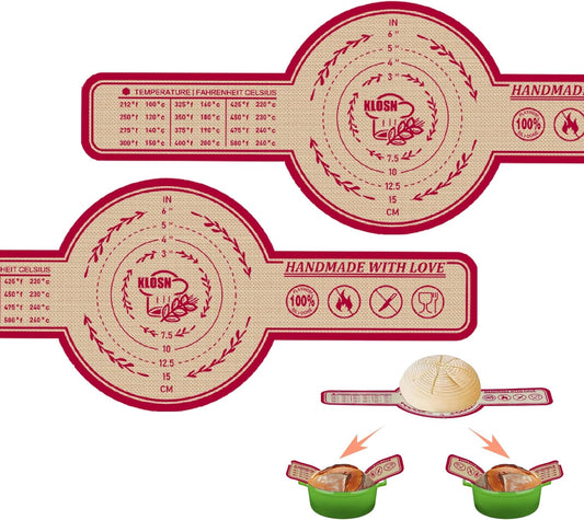 Silicone Bread Sling for Dutch Oven, 2 Pack (8" Round) – Non-Stick & 500°F Heat Resistant Sourdough Mat, Easy to Clean, Reusable Food-Grade Sourdough Slings – Fits 5 qt and up Dutch Ovens