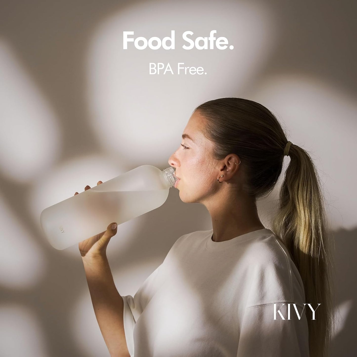 KIVY Slim Water Bottle 50oz [Lightweight & Shatterproof] - Reusable Tritan Water Bottle - Leak Proof Water Bottle for Women & Men - No Spill - Dishwasher Safe - BPA Free