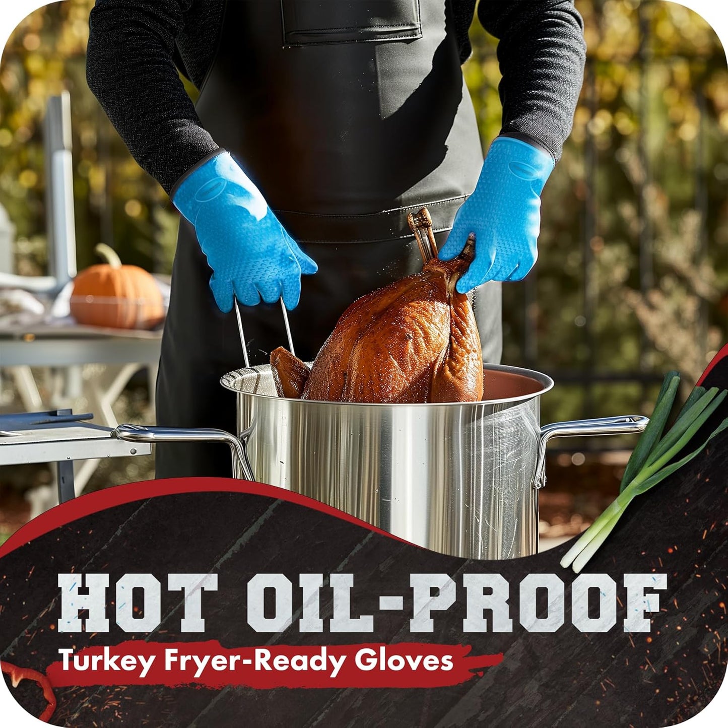 KITCHEN PERFECTION S Silicone Smoker Oven Gloves -Extreme Heat Resistant BBQ Gloves -Handle Hot Food Right on Your Grill Fryer Pit|Waterproof Oven Mitts |Superior Value Set+3 Bonuses