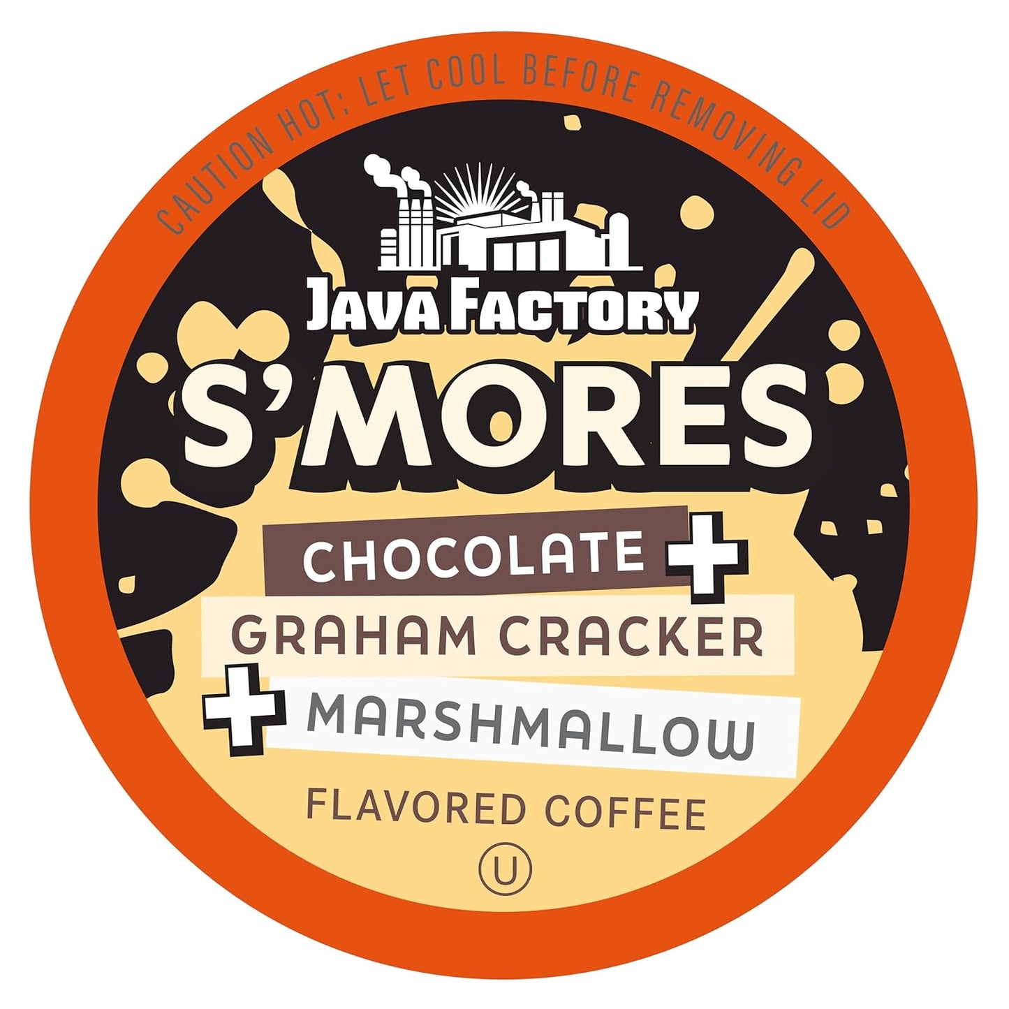 Java Factory Coffee Pods Chocolate, Graham Cracker and Marshmallow Flavored Coffee for Keurig K-Cup Brewers, S'mores, 40 Count