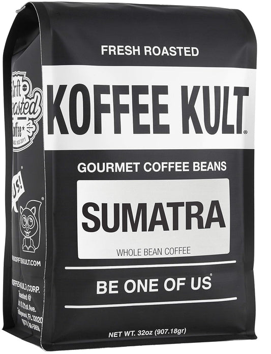 Koffee Kult Sumatra Coffee Beans Dark Roast - Indonesian Fresh Roasted Coffee Beans(Whole Bean, 32oz)