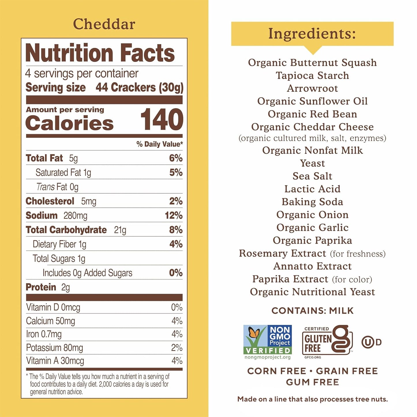 Simple Mills Pop Mmms Cheddar Baked Snack Crackers, Gluten Free, 4 Ounce (Pack of 1)