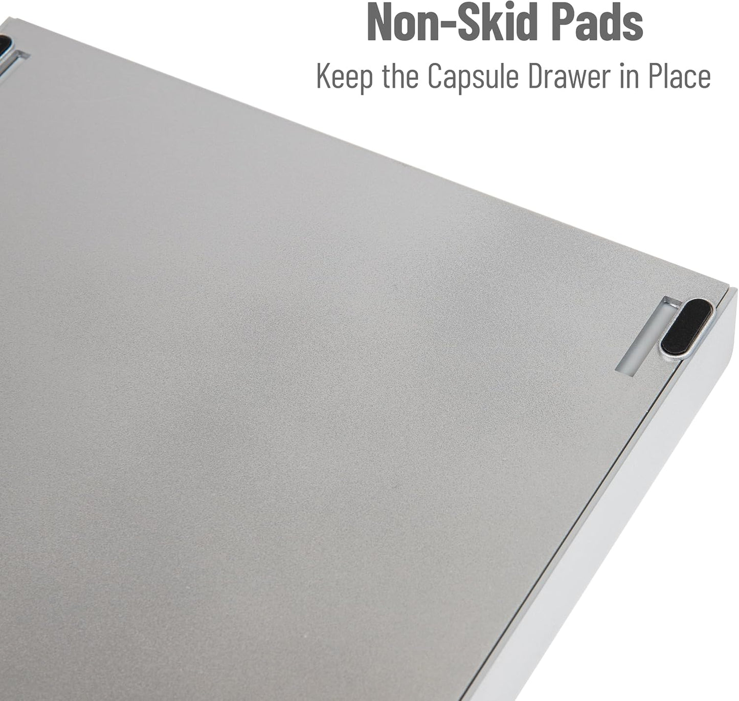 Mind Reader Nespresso Compatible Capsule Drawer, Countertop, Coffee Pod Holder, Storage, 9.25"L x 15"W x 2"H, Silver