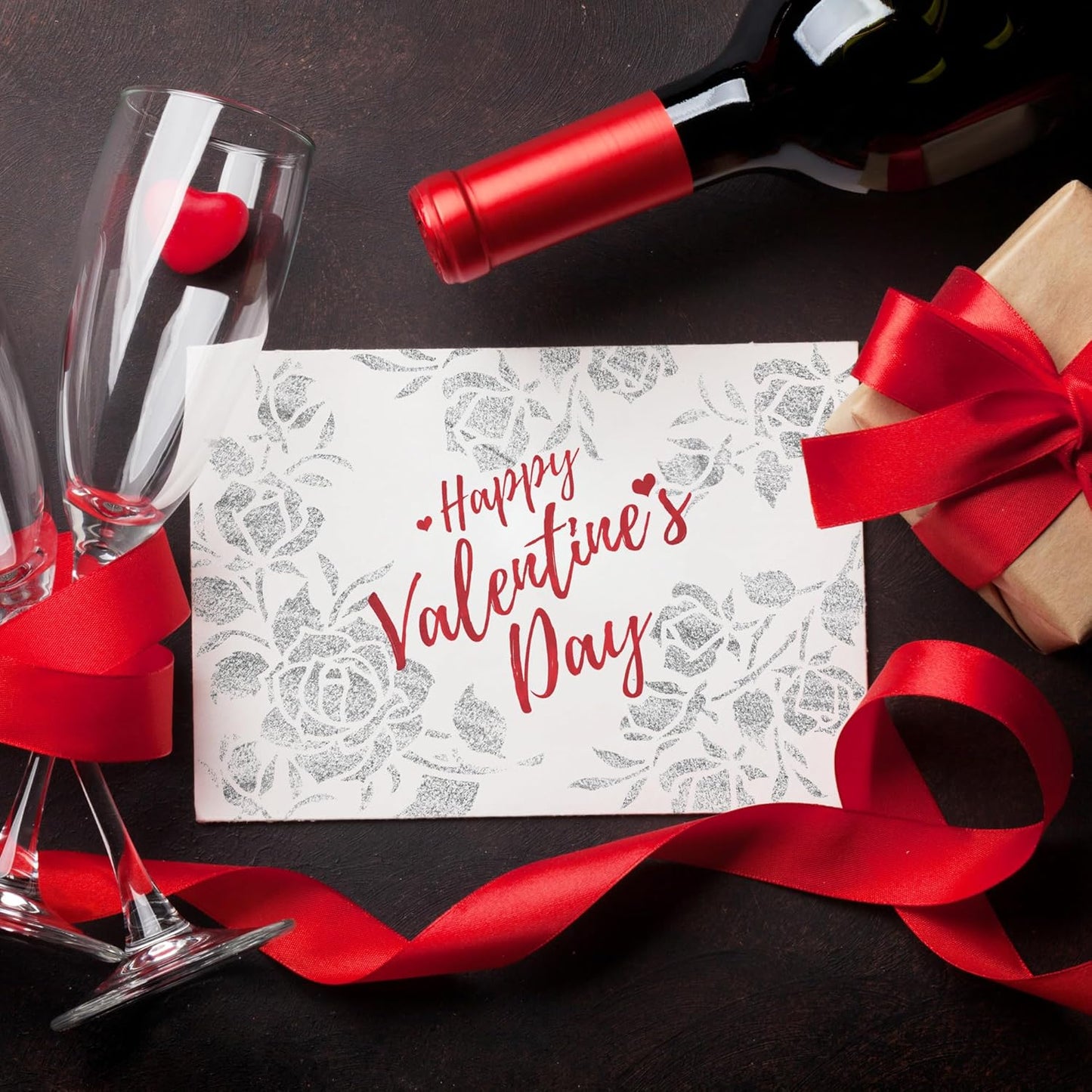 NAKLEO DIY Reusable Plastic Stencil - 15x21cm / 5.8” x 8.3” - Rose Flower Ornament - Art Craft Wall Painting Pattern Template Scrapbooking Decoupage - Fabric Furniture Wood