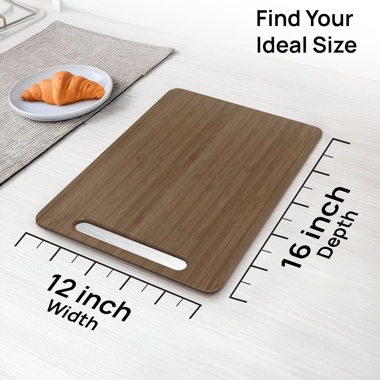 Ibyx Elegant Sliding Tray for Your Coffee Maker & Heavy Kitchen Appliances - Sturdy, Slides Easily from Under The Cabinet (Brown, 12”W x 16”D)