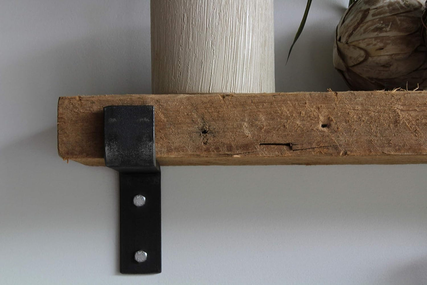 Urban Legacy Accent Shelves | Reclaimed Barn Plank | Set of 2 with Full Brackets (Natural 40" x 7" x 2")