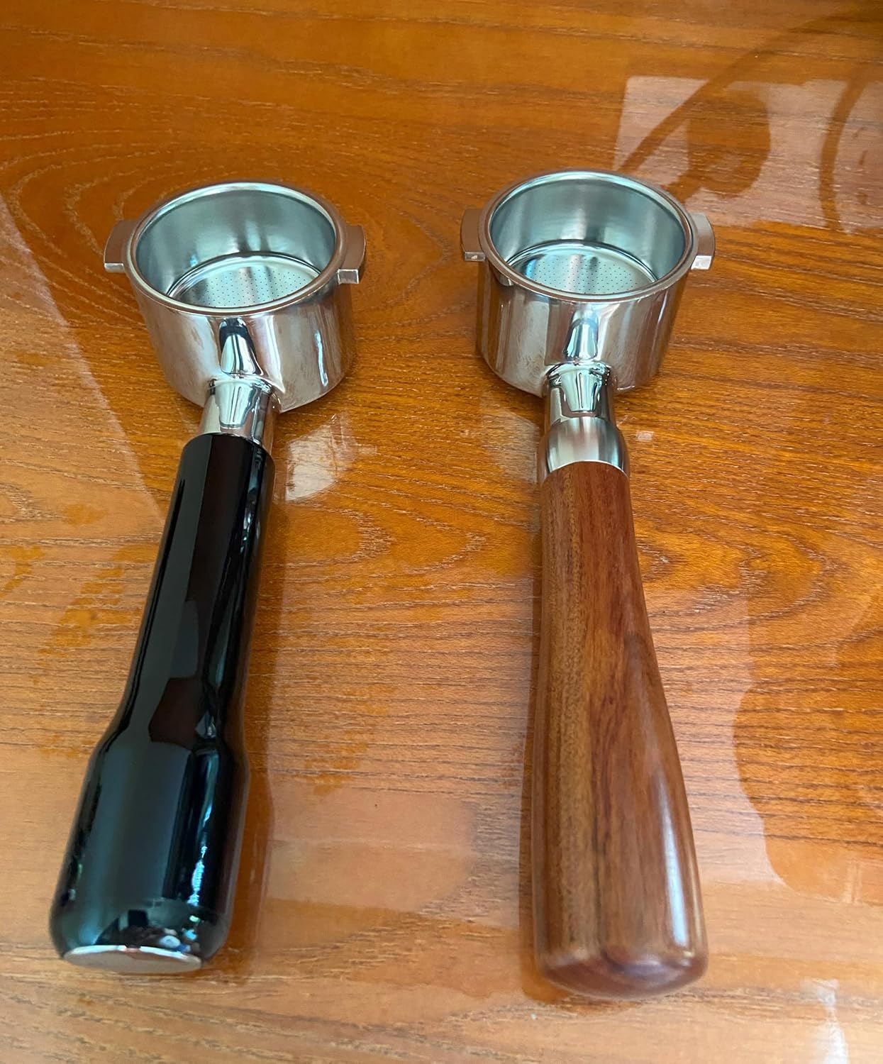 51mm Bottomless Portafilter for DeLonghi Espresso Machine Stainless Steel 51mm Portafilter 2 Ear for ECP3420/ECP3630/ECP3120/EC155/EC260/EC265/EC702 Handle-Plastic