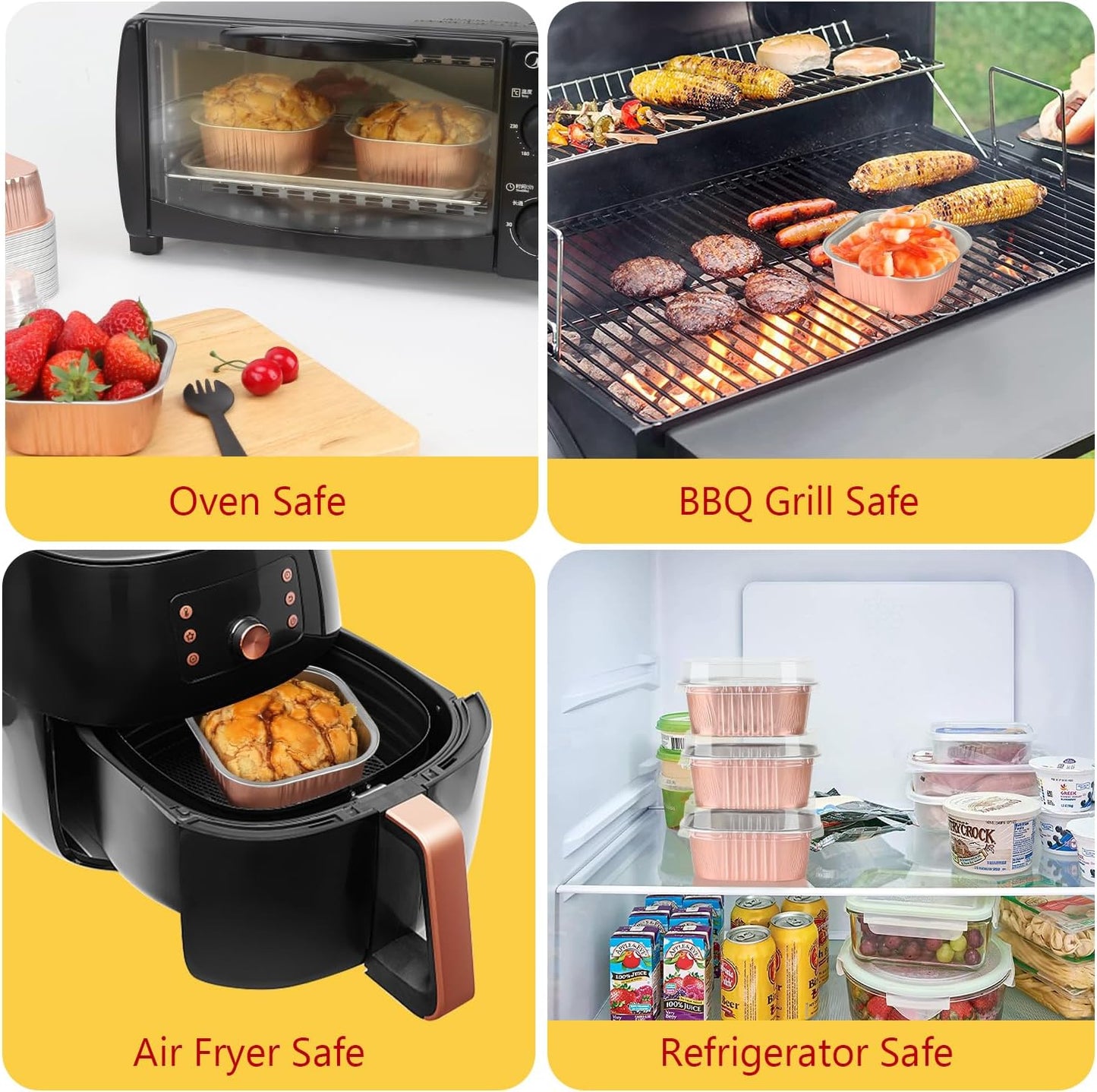 LNYZQUS 10oz/80pack Mini Cake Tins with Lids, 4”x4” Mini Foil Pans Disposable Brownie Baking Cups, Small Aluminum Bread Muffin Pan Jumbo Cupcake Containers Holders-Champagne