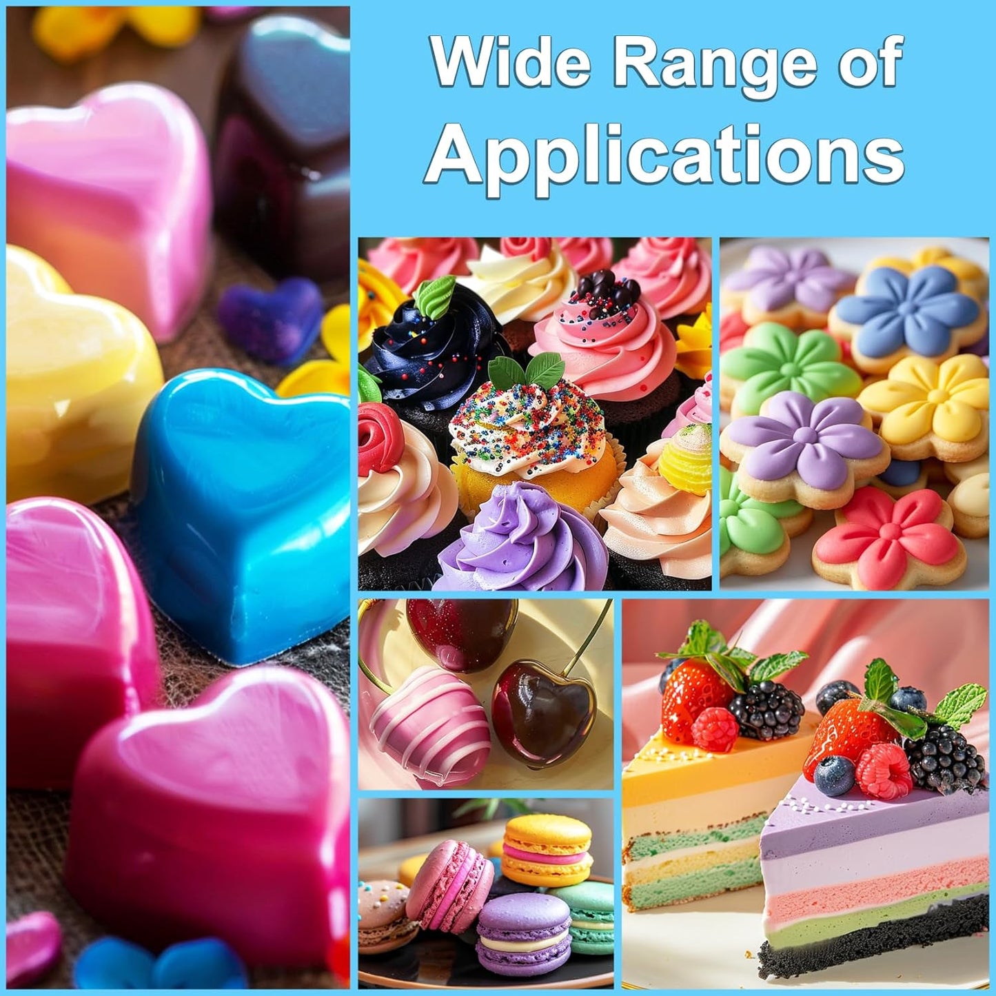 Oil Based Food Coloring - 8 Colors Upgraded Food Coloring for Chocolate, SigWong Oil Based Food Dye for Cake Decorating, Baking, Cookies, Icing Frosting, Fondant - 0.25 Fl.Oz/Bottles