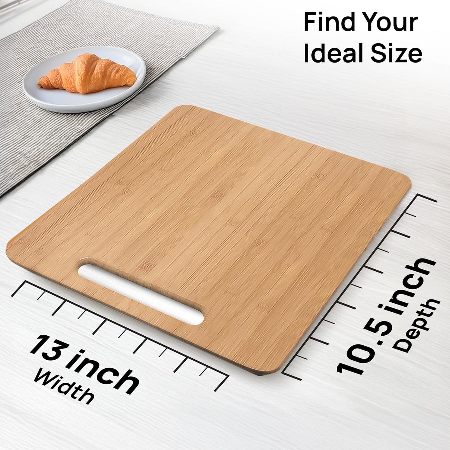 Ibyx Elegant Sliding Tray for Your Coffee Maker & Heavy Kitchen Appliances - Sturdy, Slides Easily from Under The Cabinet (Natural, 13”W x 10.5”D)