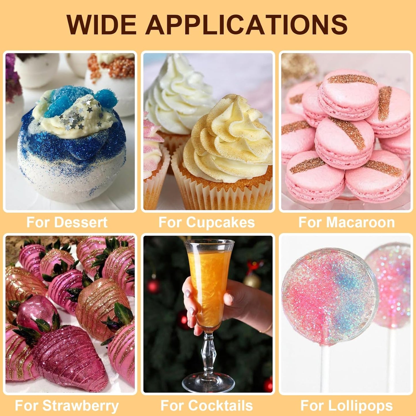 Red Edible Glitter - 15g Food Grade Luster Dust Powder, Cake Decorating Sprinkle Glimmery Dust for Drinks, Wine, Fondant, Chocolate, Candy, Cookie, Vegan