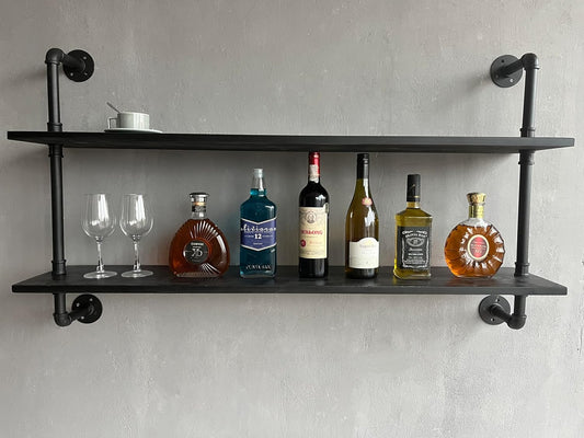 Floating Bookshelf Shelves Industrial Pipe Shelving Pipe Shelves Rustic Wall Shelf 48 Inch Farmhouse Book Shelves for Wall Mounted