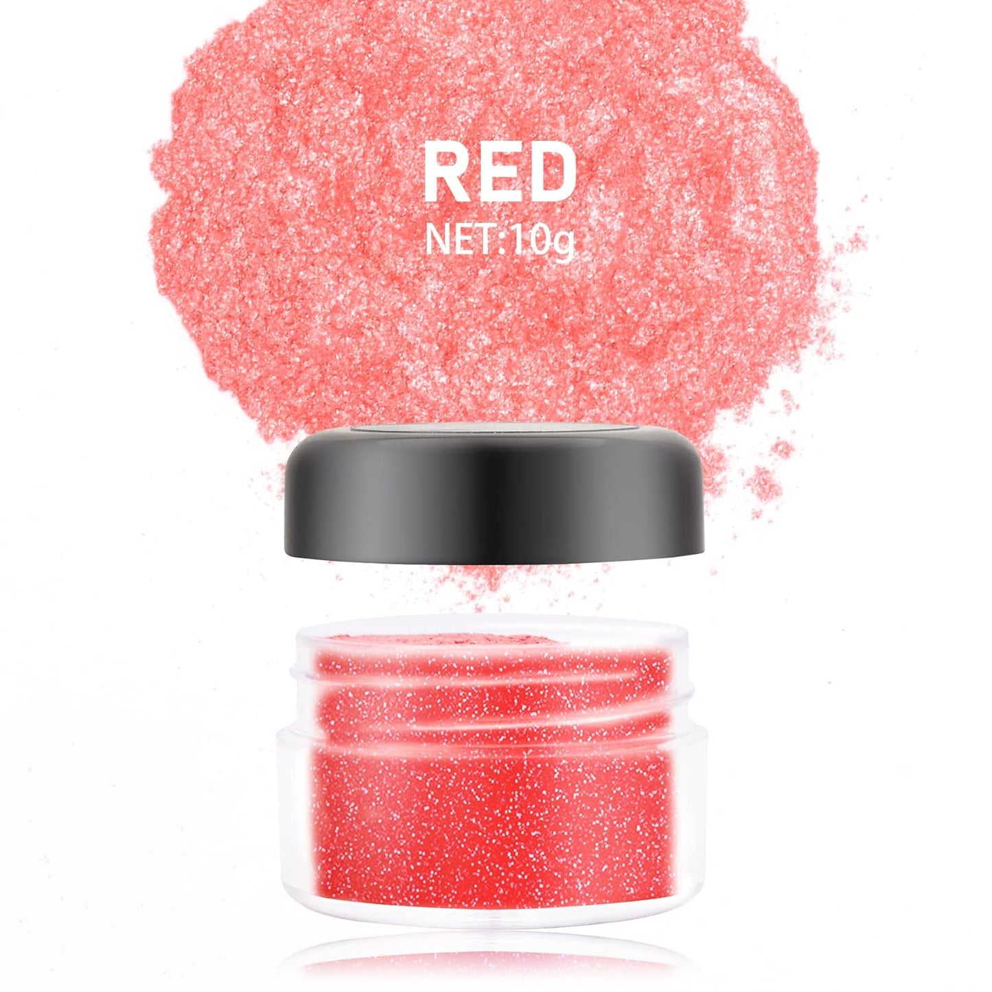 Edible Glitter - 10g Luster Dust Edible Food Grade Coloring Glitter for Cake Decorating, Baking, Drinks - Shimmer Dust Powder, Metallic Color Dusting Powder for Icing, Fondant, Candy, Cookie (Red)