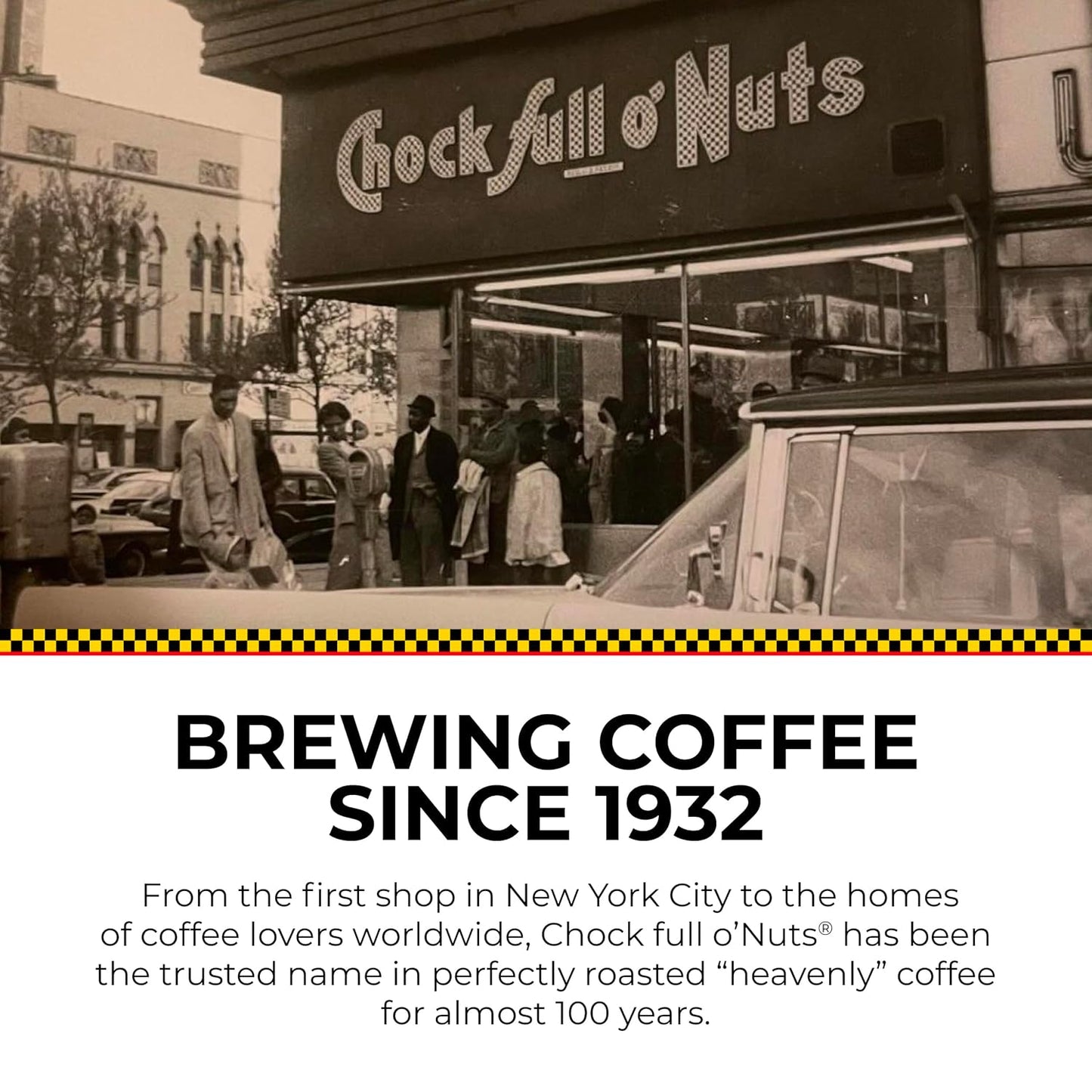 Chock full o’Nuts Midtown Manhattan Keurig K-Cup Pods for Keurig Brewers – Premium Arabica, Medium Roast – Single Serve – 1 Pack of 12 K-Cup Pods