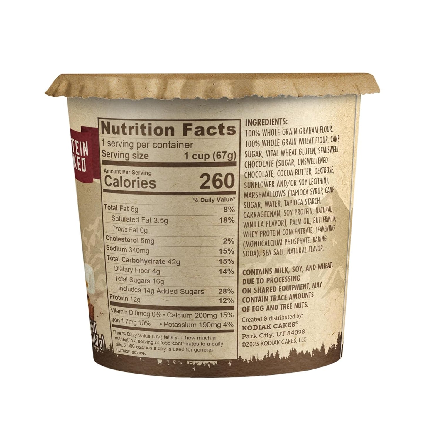 Kodiak Cakes Pancake On the Go, S'mores, 2.36 oz (Pack of 12)