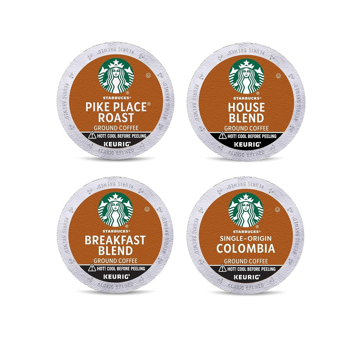 Starbucks K-Cup Coffee Pods, Medium Roast Coffee Variety Pack for Keurig Brewers, 100% Arabica, 1 Box (96 Pods)