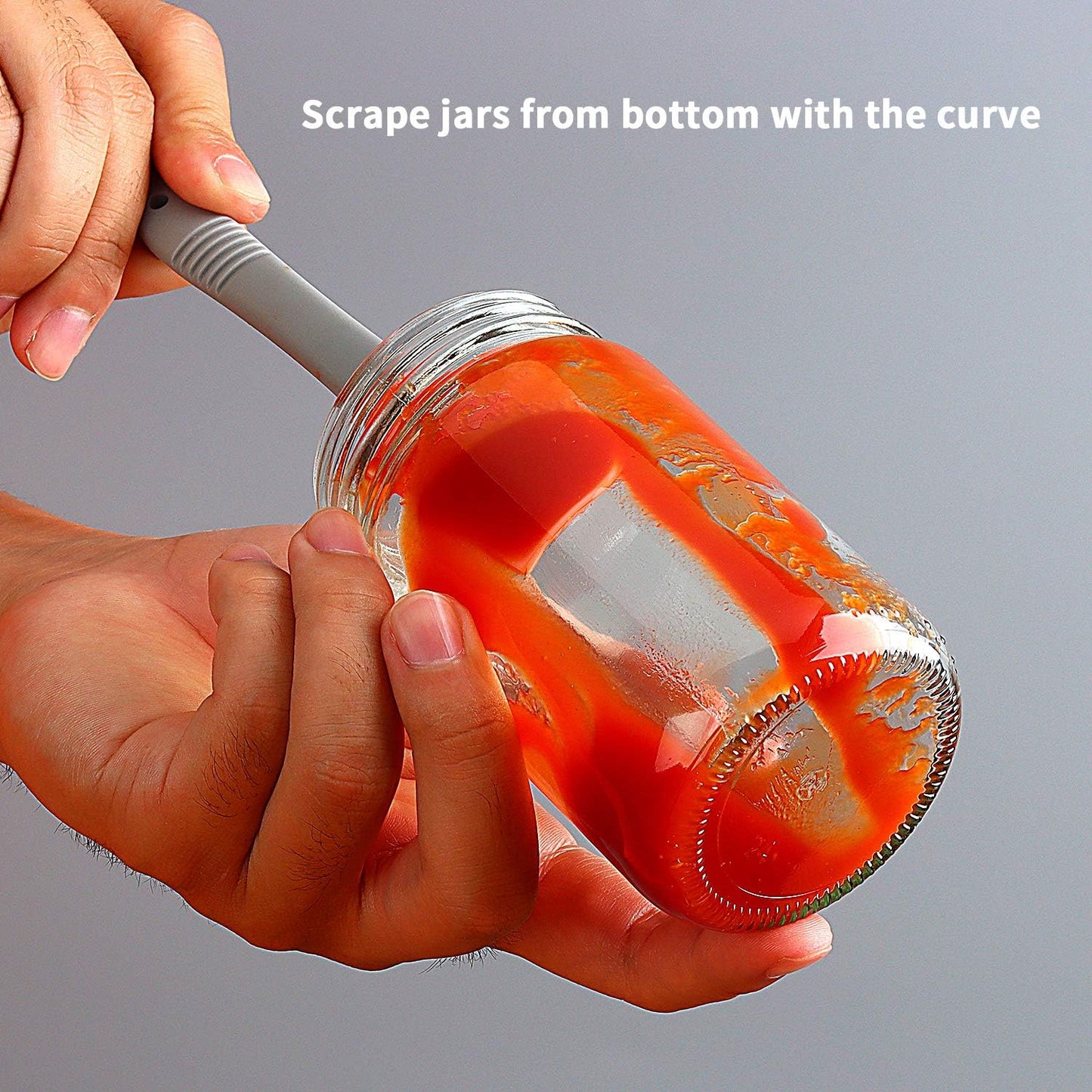 Silicone Mini Spatula, Curved Small Spatula, Kitchen Jar Spatula, Wet Pet Food Can Spoon, for Cooking Baking Frosting or Mixing, 6pcs