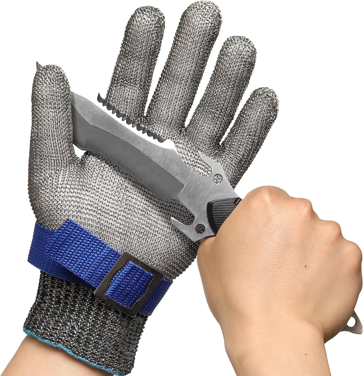Schwer SlicePro ANSI A9 Cut Resistant Glove PR1706, Stainless Steel Mesh Metal Glove, Food Grade for Kitchen Cooking, Butcher Meat Cutting, Oyster Shucking, Mandoline, Non-PFAS (XL, 1 PCS)
