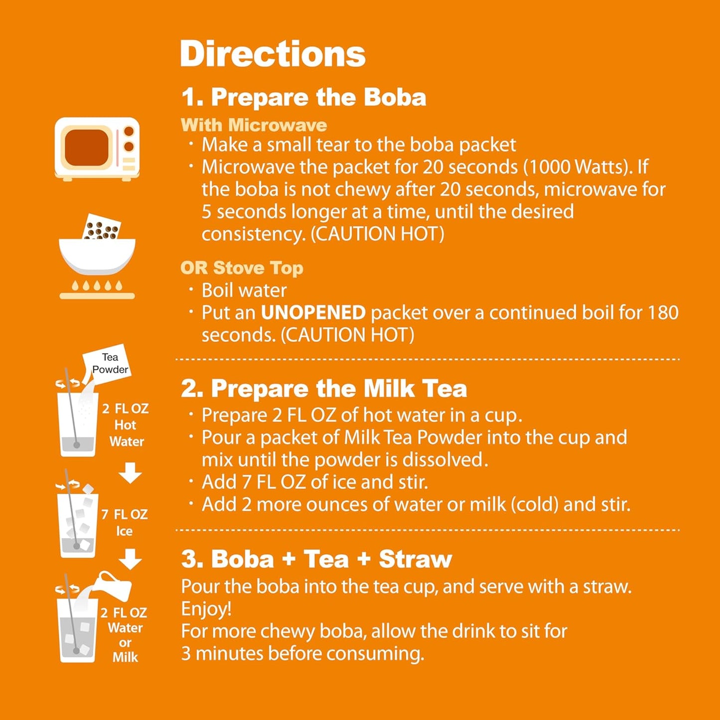 J WAY Instant Boba Bubble Pearl Milk Tea Kit with Authentic Crème Brulee Tapioca Boba, Ready in Under One Minute, Paper Straws Included - 6 Servings