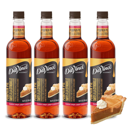 DaVinci Gourmet Classic Pumpkin Pie Syrup, 25.4 Fluid Ounces (Pack of 4)
