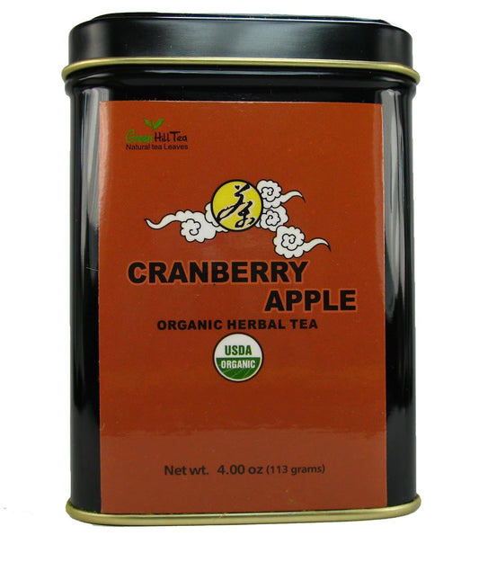 Organic Cranberry Apple Tea, Storehouse of benefits, can be either taken in tea or in a juicy form – 4 Oz Tea Tin