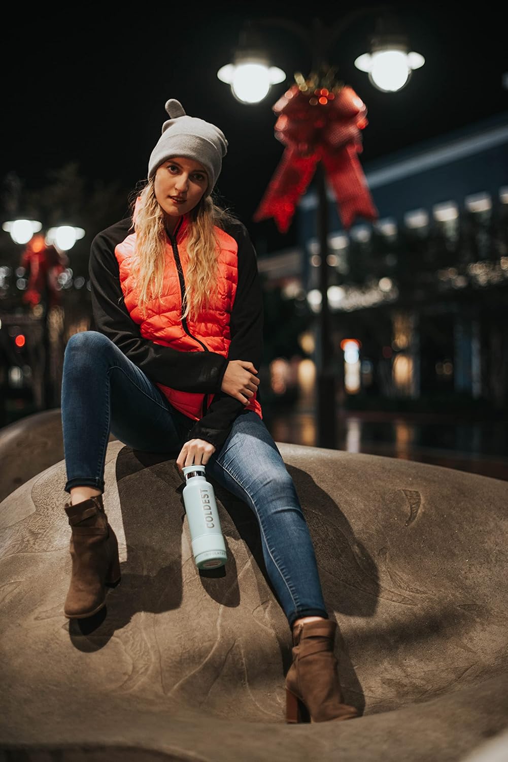 Coldest Insulated Water Bottle with Straw Lid - Stainless Steel Metal Insulated Bottle for Men & Women (Hyperspace White, 32 oz)