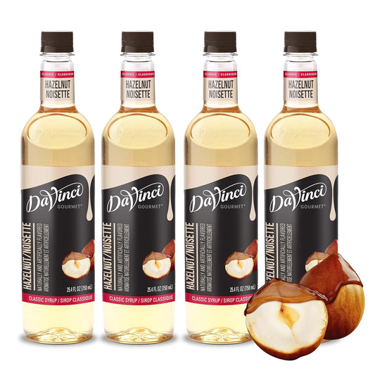 DaVinci Gourmet Classic Original Hazelnut Syrup, 25.4 Fluid Ounces (Pack of 4)