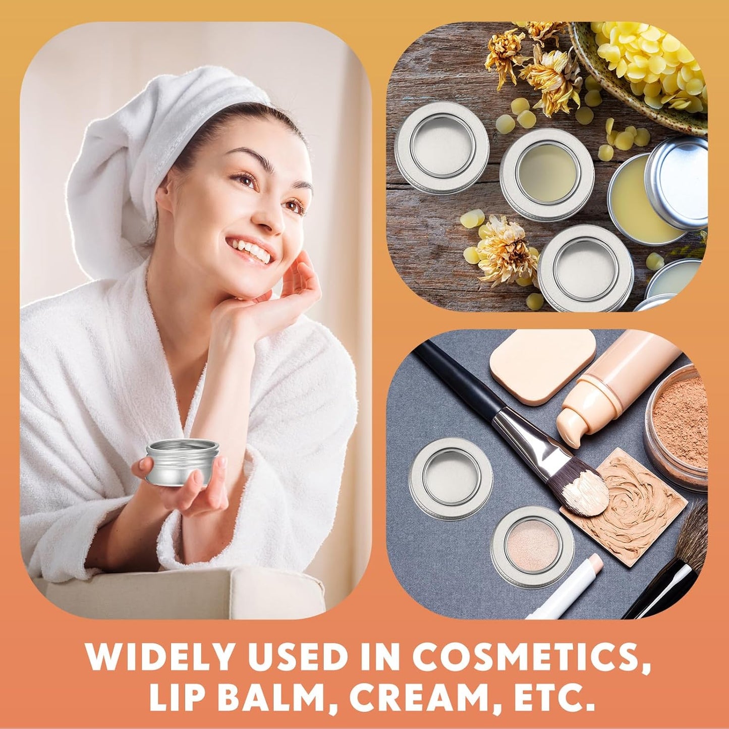 Zubebe 100 Pcs Aluminum Tin Jar Refillable Containers Clear Top Screw Lid Round Tin Container Bottle for Cosmetic, Cream, Diamond Painting, Salves, Balms, Lip Balm, Spices or Others, Silver (1 oz)