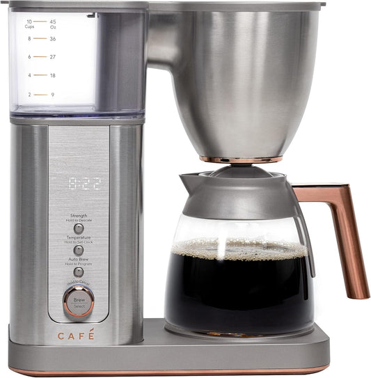 Café Specialty Drip Coffee Maker | 10-Cup Glass Carafe | WiFi Enabled Voice-to-Brew Technology | Smart Home Kitchen Essentials | SCA Certified, Barista-Quality Brew | Stainless Steel