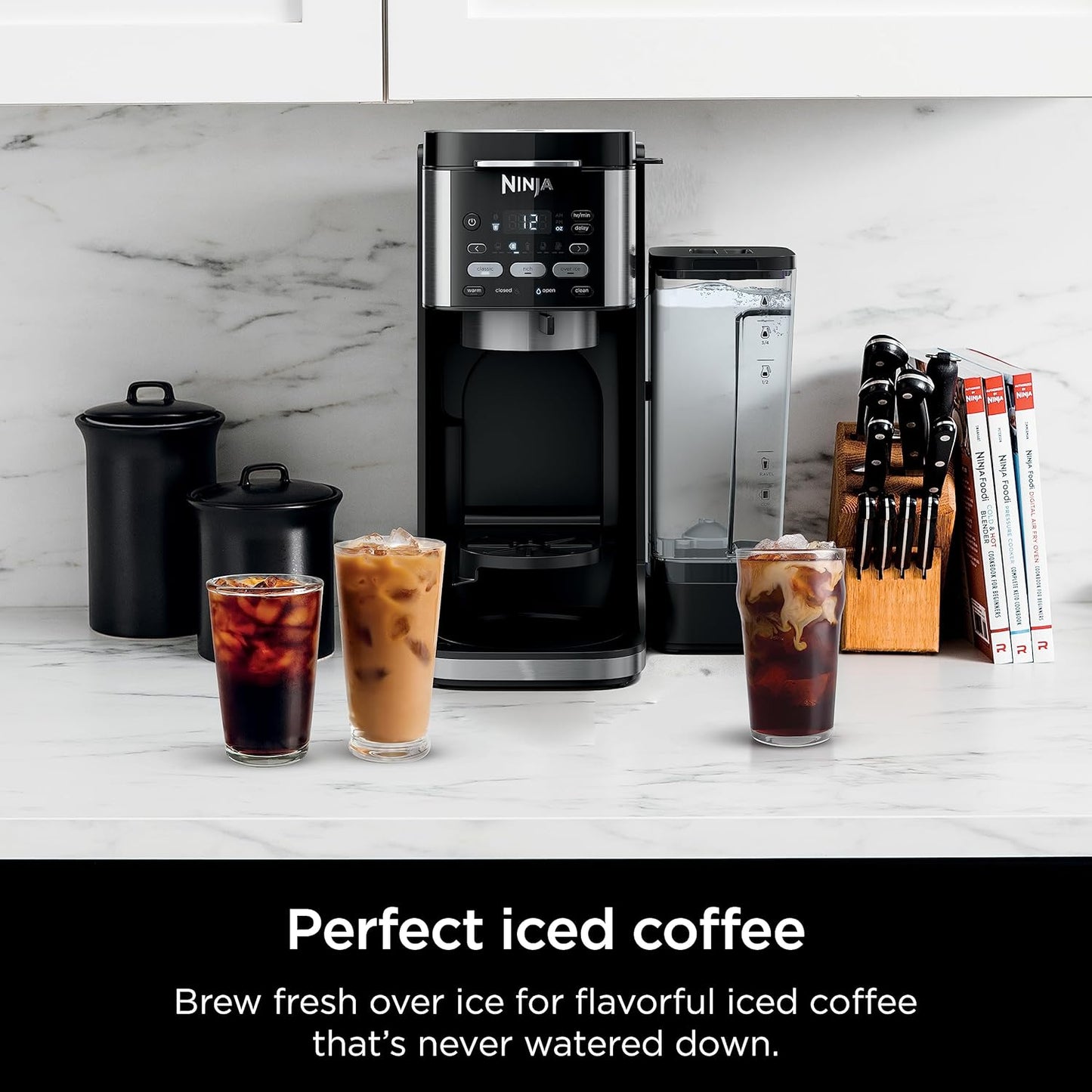 Ninja | Drip Coffee Maker | DualBrew Pro Hot & Iced Coffee Machine | Use with K-Cup Coffee Pods | 3 Brew Styles (Classic, Rich, & Iced) | 60oz Removable Reservoir & Dishwasher Safe | Black | CFP101