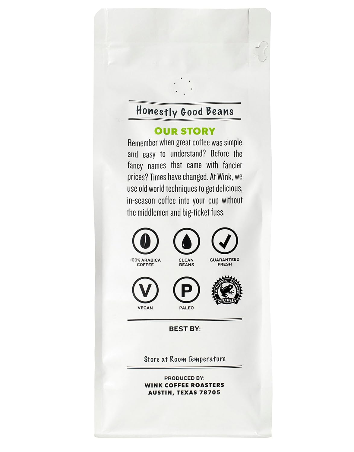 Wink Coffee Cold Brew Reserve, Dark Roast Whole Bean Coffee, Single Origin Colombian Arabica Beans, 2.2 lb, Small-Batch, Smooth, Sustainably Sourced