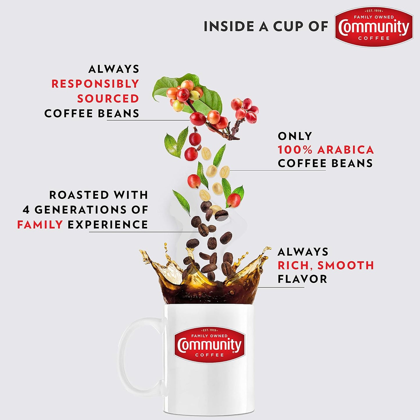 Community Coffee Breakfast Blend 12 Count Coffee Pods, Medium Roast, Compatible with Keurig 2.0 K-Cup Brewers, 12 Count (Pack of 2)