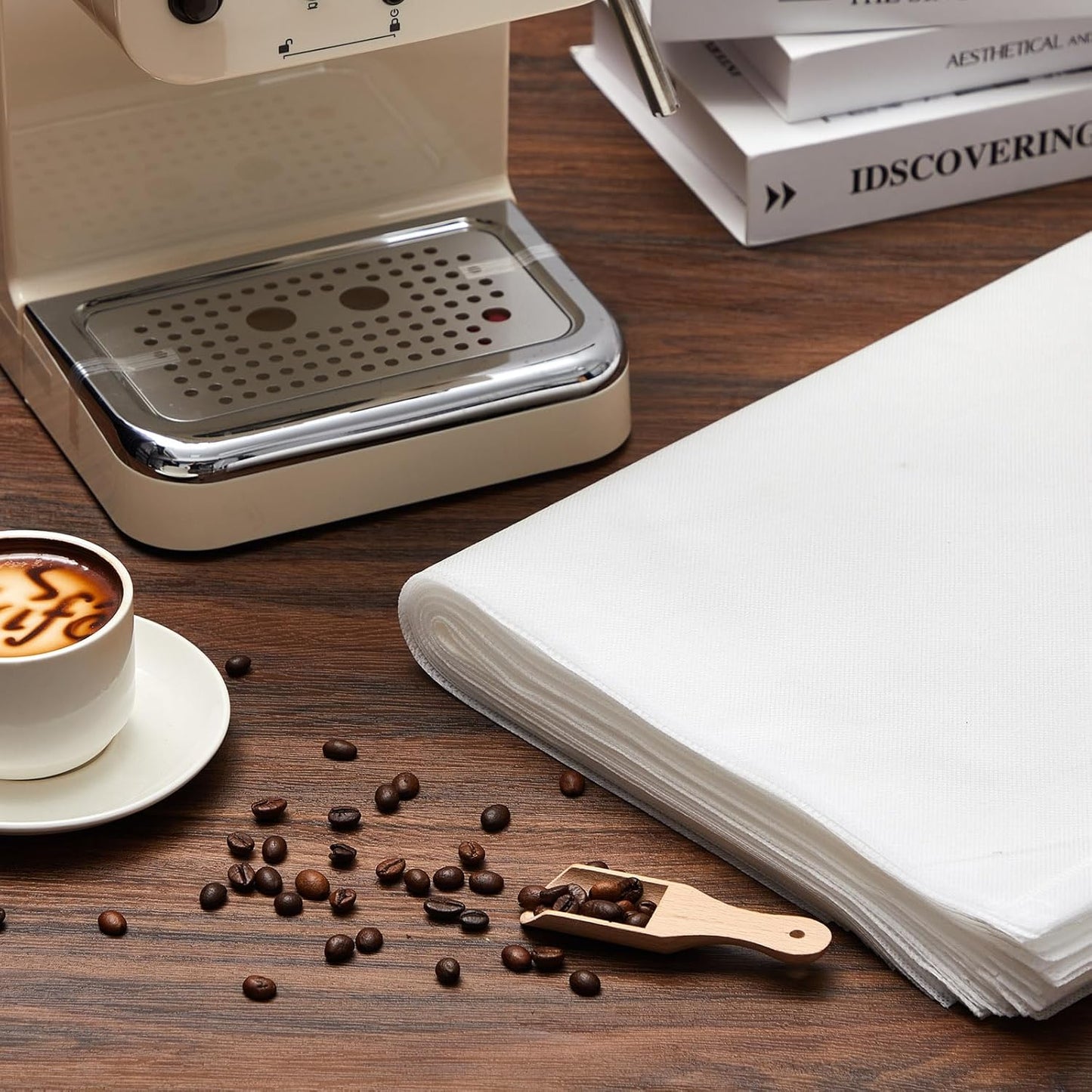 100 Pcs 20" x 20" Commercial Home Cold Brew Coffee Filter Bags with Drawstring, Disposable for Commercial Home Cold Brew Coffee Makers