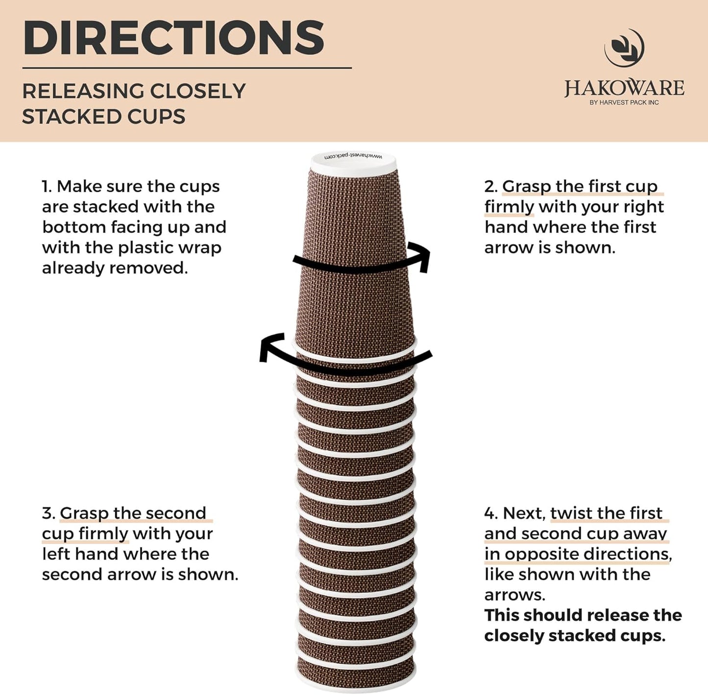 [400 SET]Harvest Pack 12 oz Disposable Coffee Cups, Insulated Ripple Double-Walled Paper Cup with Lid, Brown Geometric, Tea Hot Chocolate Drinks To go coffee cups
