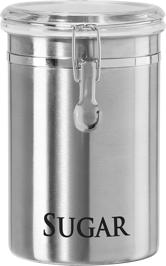 Oggi 8" Stainless Steel Flour Container & 62oz Sugar Jar Kitchen Storage Set