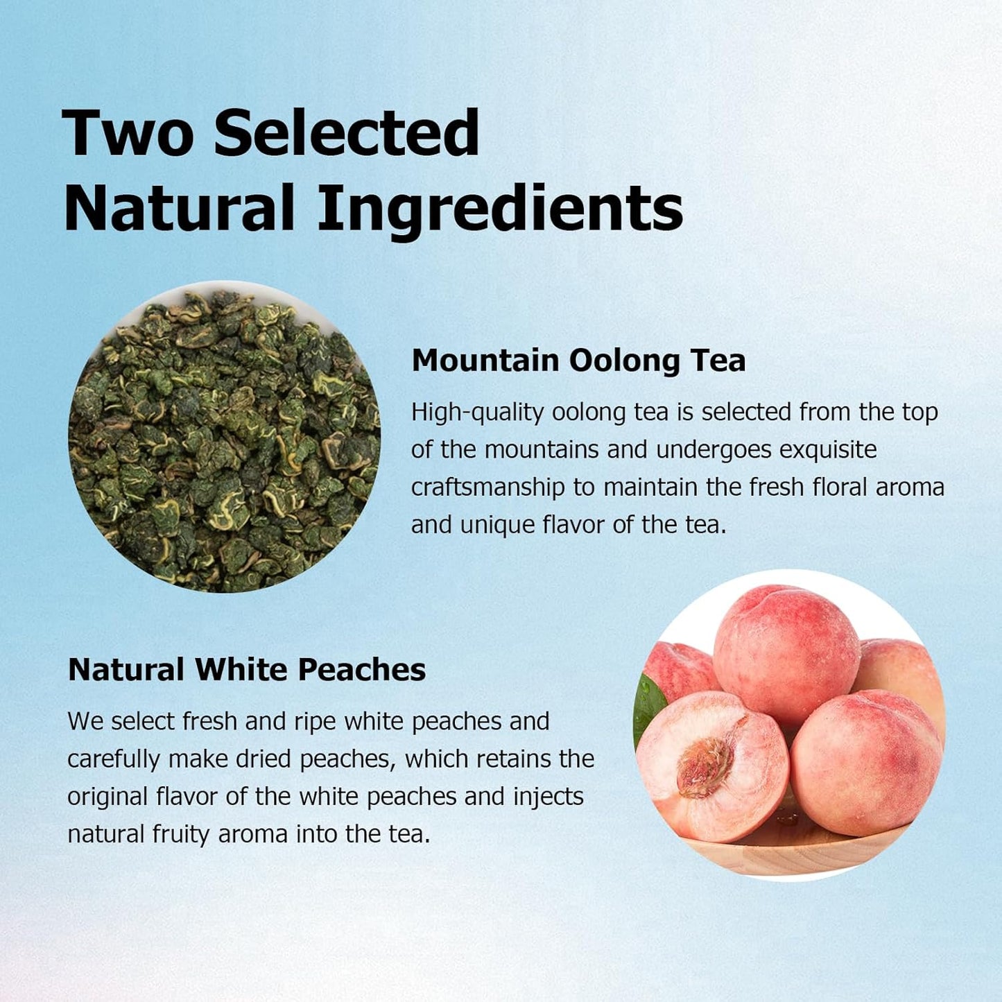 HANFANGLING White Peach Oolong Tea and Strawberry Black Tea, Natural Loose Leaf Tea,The Choice for Enjoying a Beautiful Life,Tea Lover's Gift (White Peach Oolong Tea + Strawberry Black Tea)