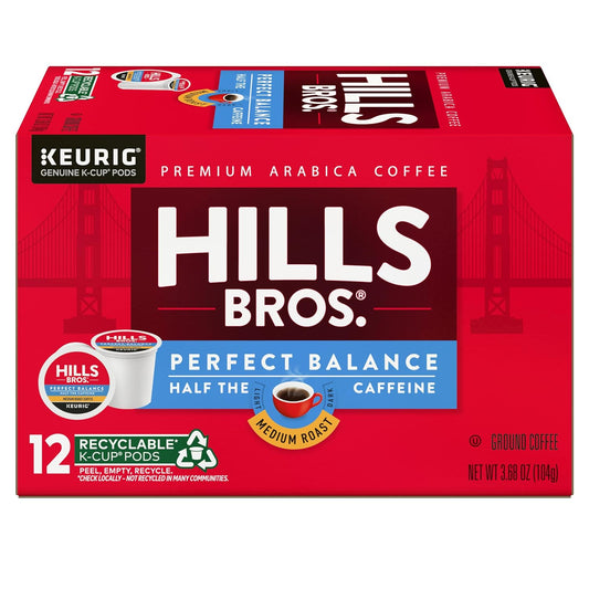 Hills Bros. House Blend Keurig K-Cup Pods for Keurig Brewers – Dark Roast Premium Arabica Blend, Kosher – 1 Pack of 12 Single Serve Pods