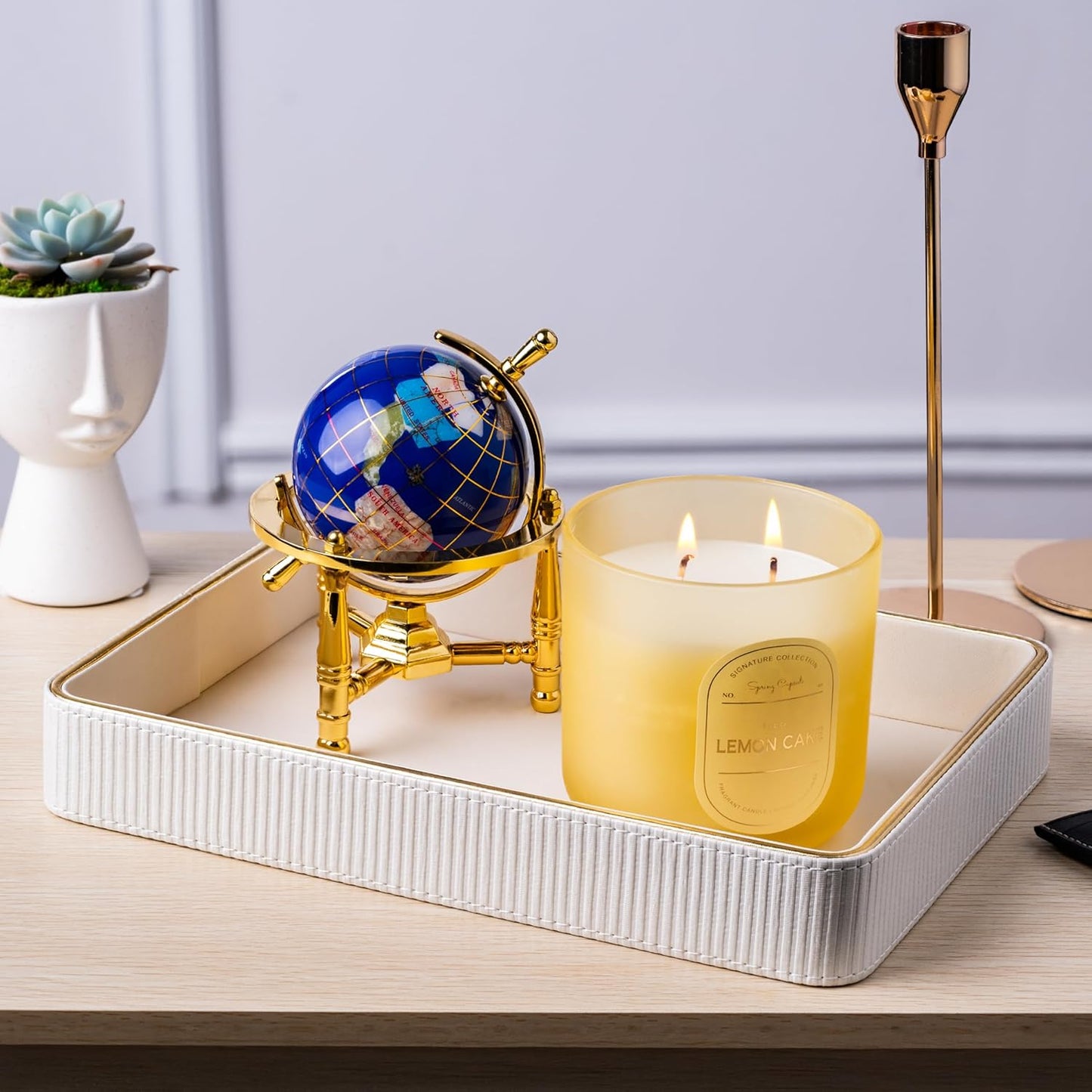 Perfume Tray for Women Valet Tray Night Stand Bedside Organizer| Perfume Organizer Catchall| Perfume Trays for Dresser Vanity Tray for Dresser Countertop| Perfume Holder