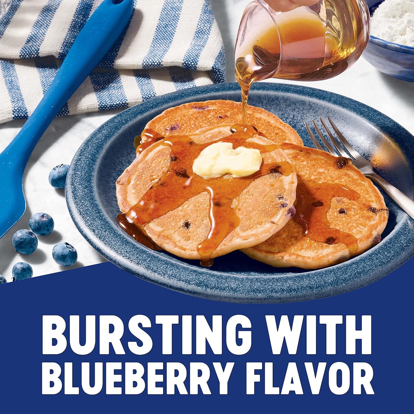 Krusteaz Light & Fluffy Complete Pancake Mix, Blueberry 25.2 Ounce (Pack of 6)