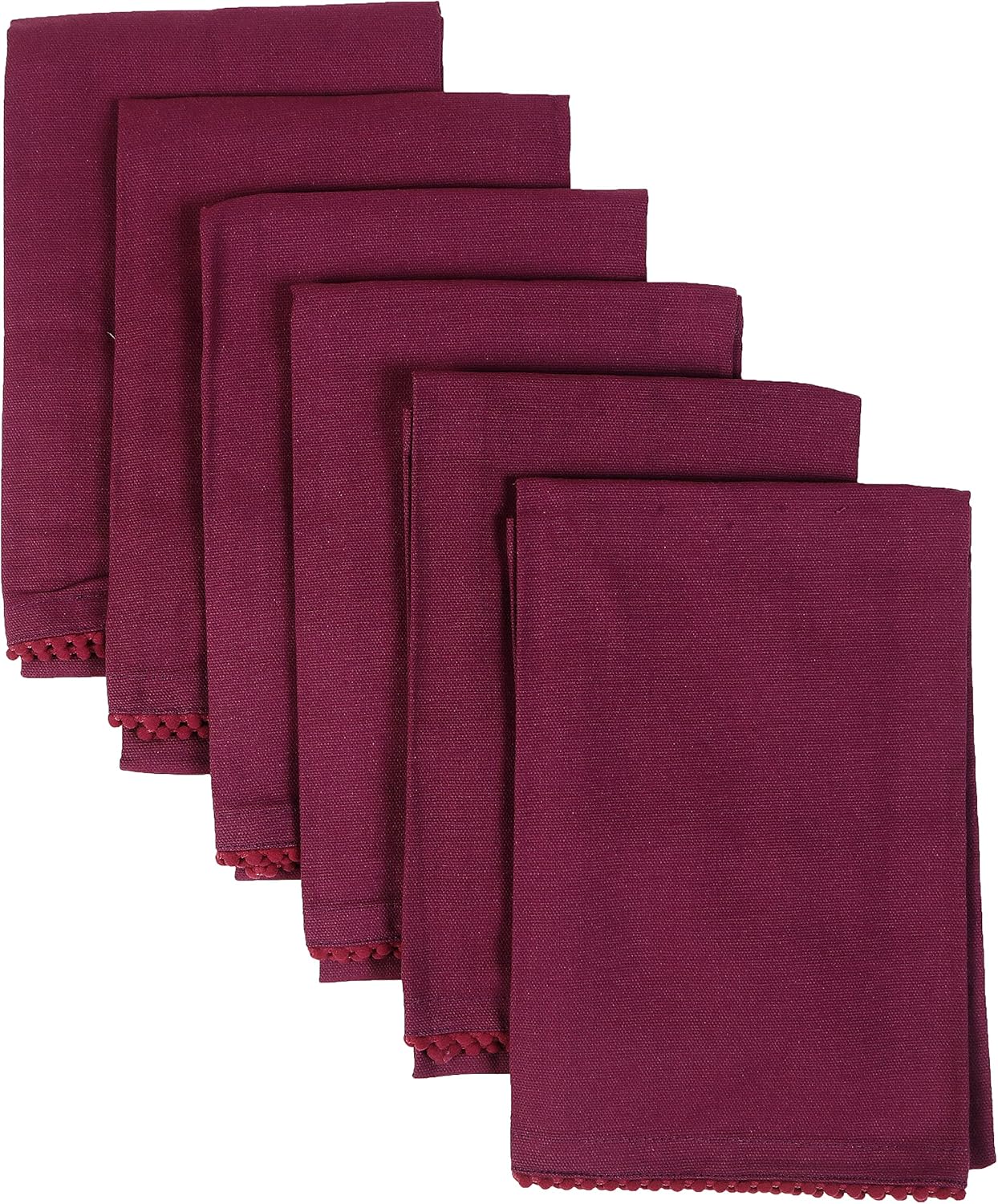 TARAN LIVING Grape Cotton Kitchen Cloths - Pack of 6 (6 Count, 3"x4")
