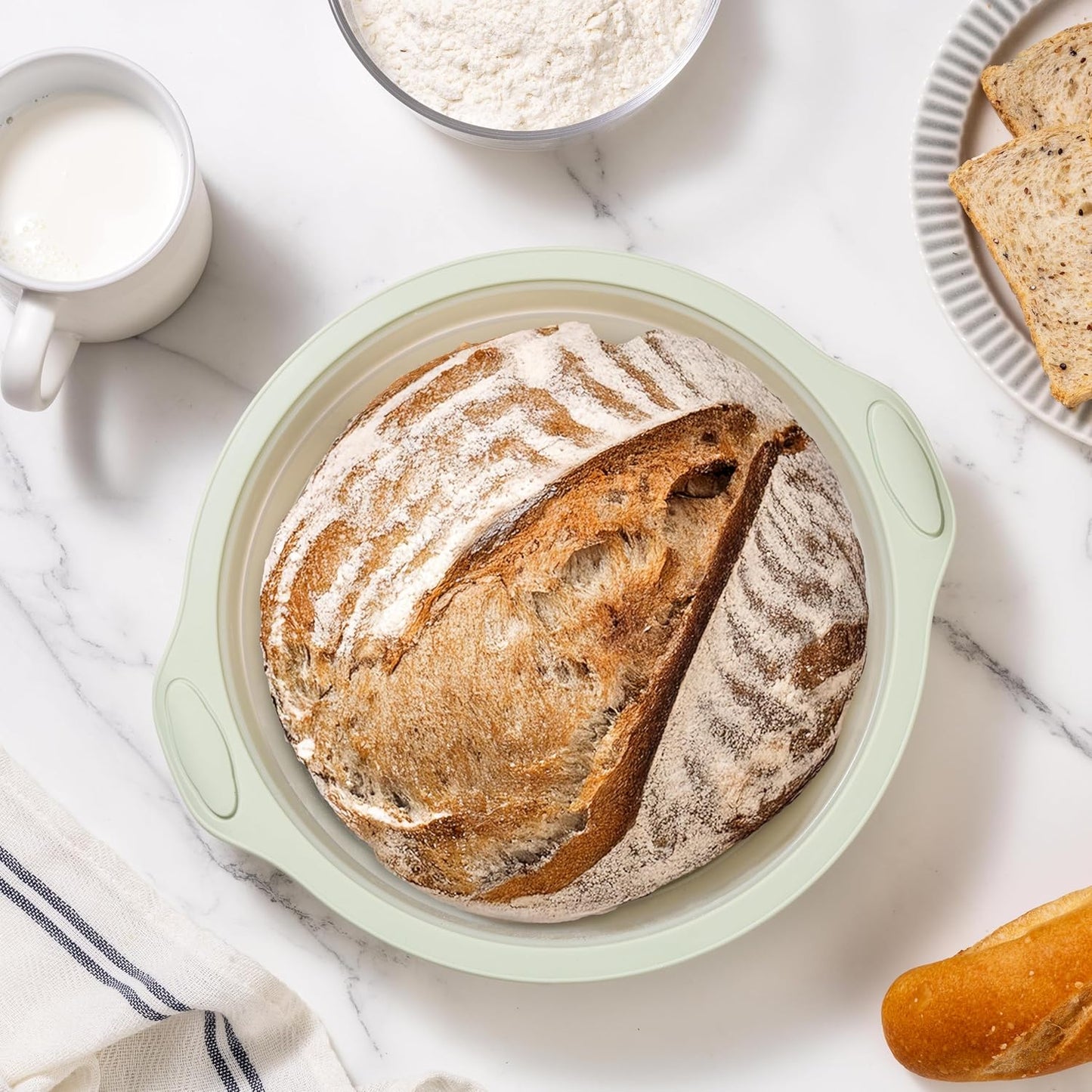 COOK WITH COLOR 17 Pc. Silicone Baking Pan Set - Non-Stick & Easy Clean Silicone Muffin Pans for Baking with Sturdy Metal Frame for Stability, Flexible Cake Molds, Includes Measuring Cups and Spoons