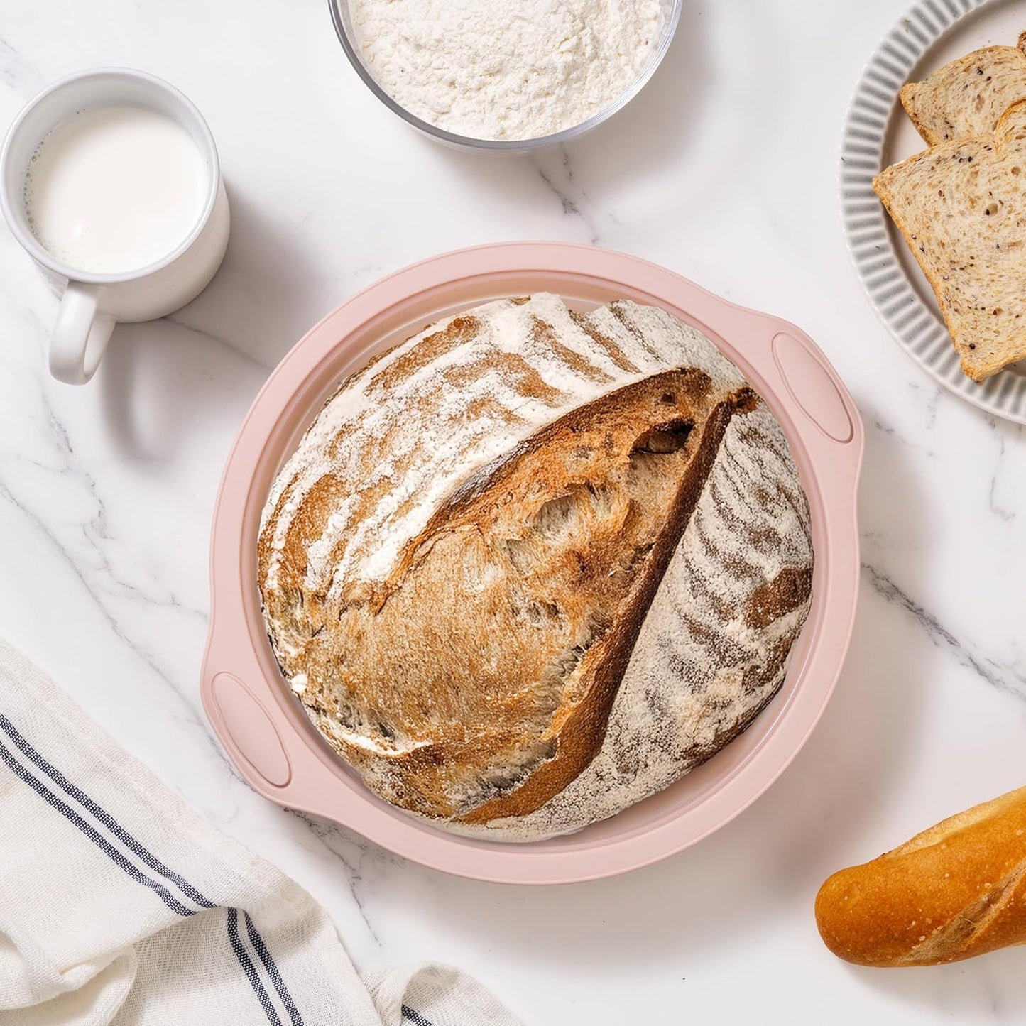 COOK WITH COLOR 17 Pc. Silicone Baking Pan Set - Non-Stick & Easy Clean Silicone Muffin Pans for Baking with Sturdy Metal Frame for Stability, Flexible Cake Molds, Includes Measuring Cups and Spoons