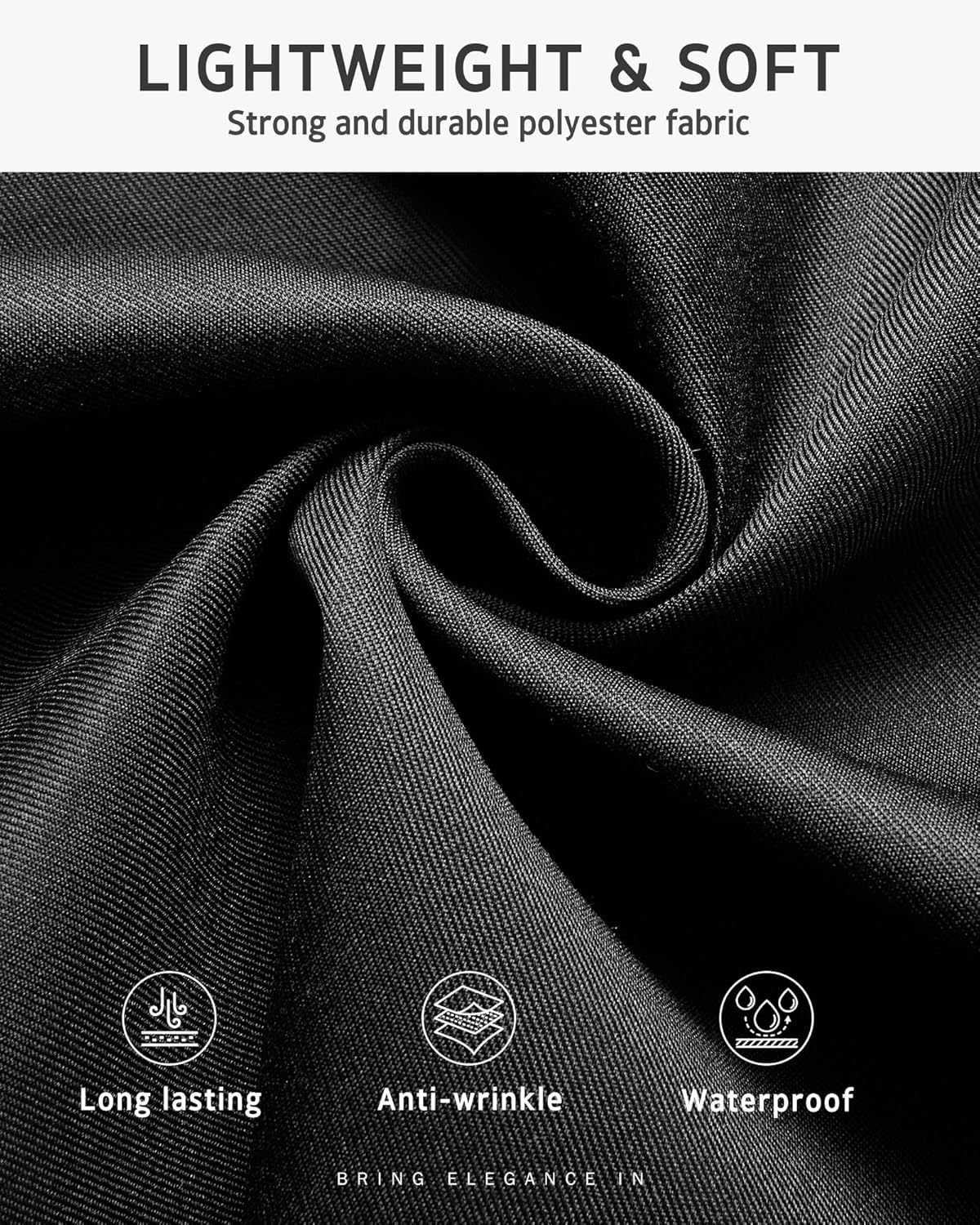 Syntus 3 Pack Server Aprons with 3 Pockets, Waterdrop Resistant Waitress Waiter Waist Apron, 11.5-inch Black