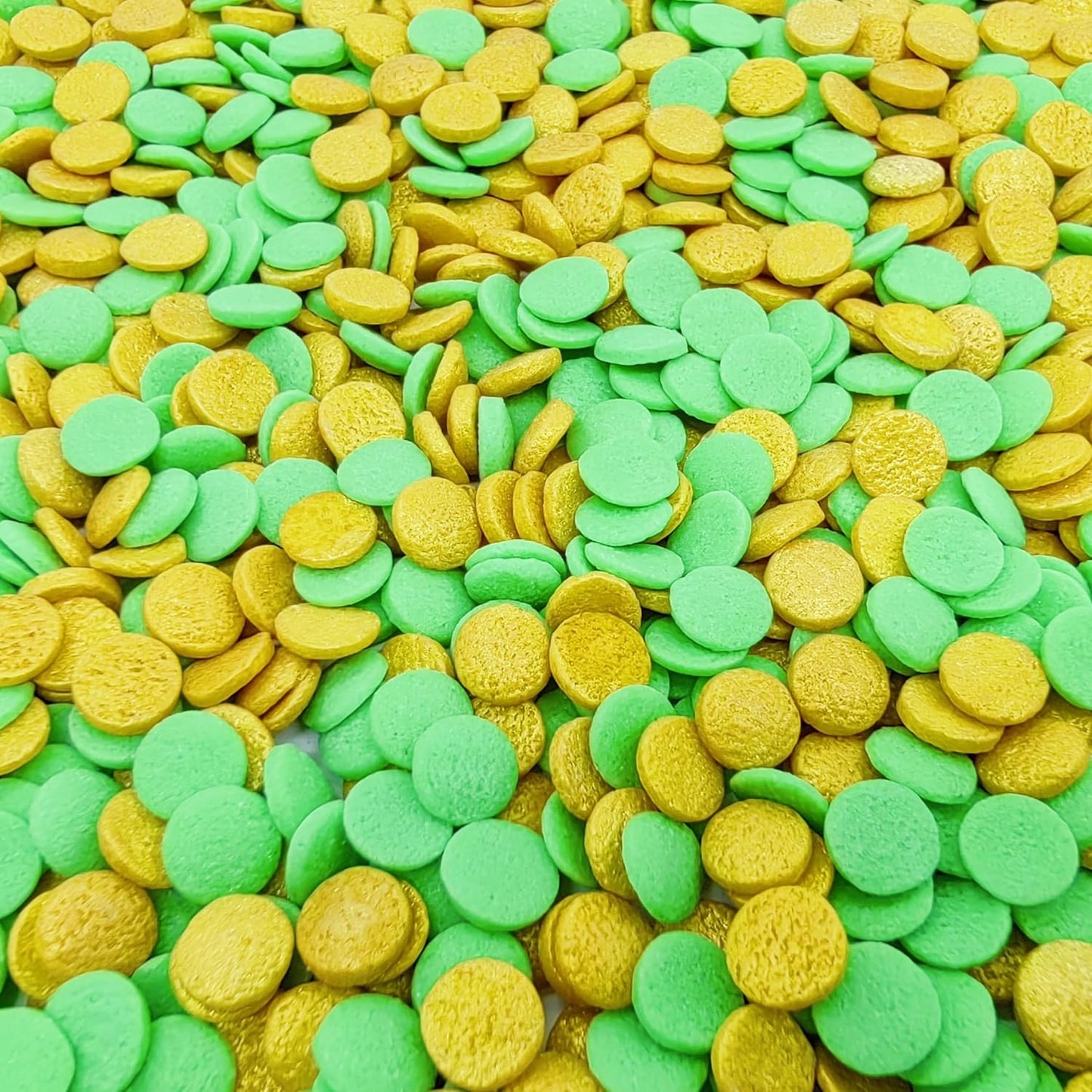 St. Patricks Day Sequins Edible Funfetti Sprinkles Pastel Confetti Confetti Sequins Quin Sprinkles Carnival Sprinkles Decorating Perfect for Cakes,Cupcakes,Desserts Toppings 3OZ