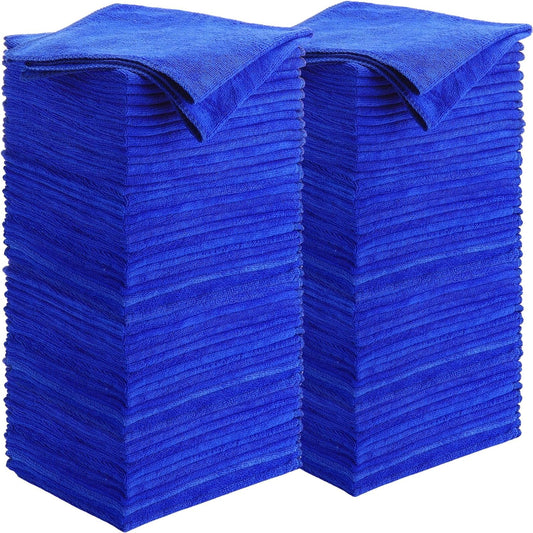 Nuenen Microfiber Cleaning Cloths for Cars 16 x 16 Inch Ultra Absorbent Car Towels Drying Reusable Cleaning Supplies House Kitchen Window Microfiber Towel(Blue,60 Count)