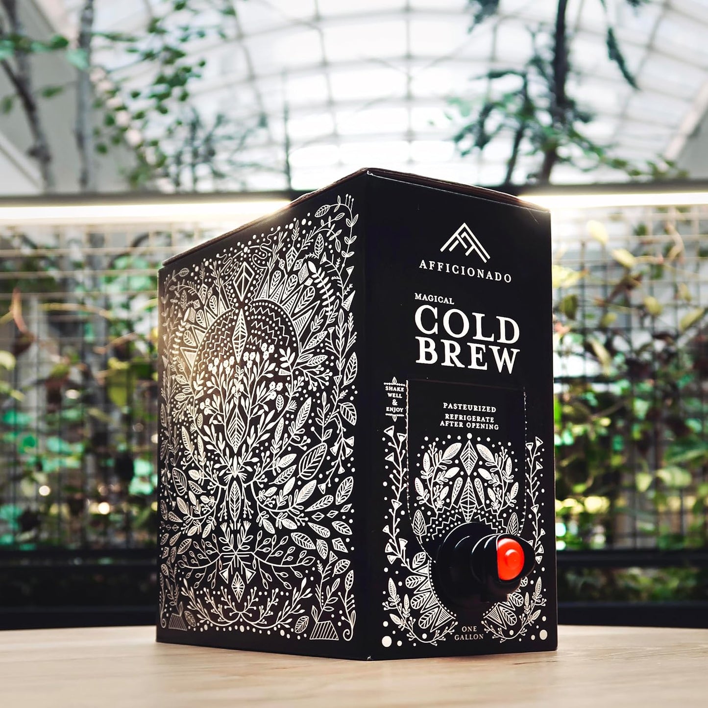 Afficionado Coffee Roasters | Magical Cold Brew | 1 Gallon | Bag in Box | Single Origin Peruvian Coffee | Medium Roast | Ready to Drink | Pasteurized & Shelf-Stable