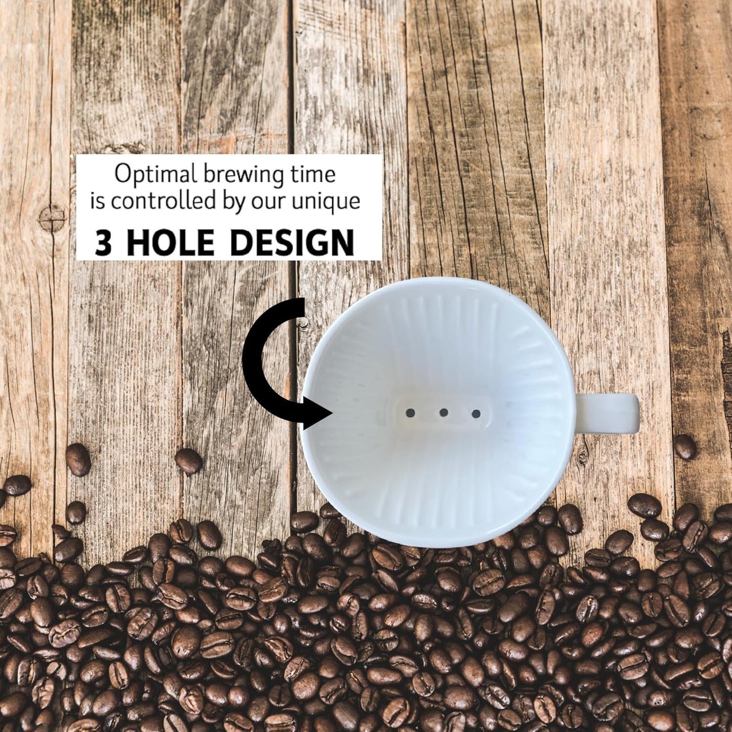 Pug Coffee Pour Over Single Cup Ceramic Brewer Coffee Maker with Melitta Filters